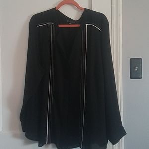 Black button down blouse